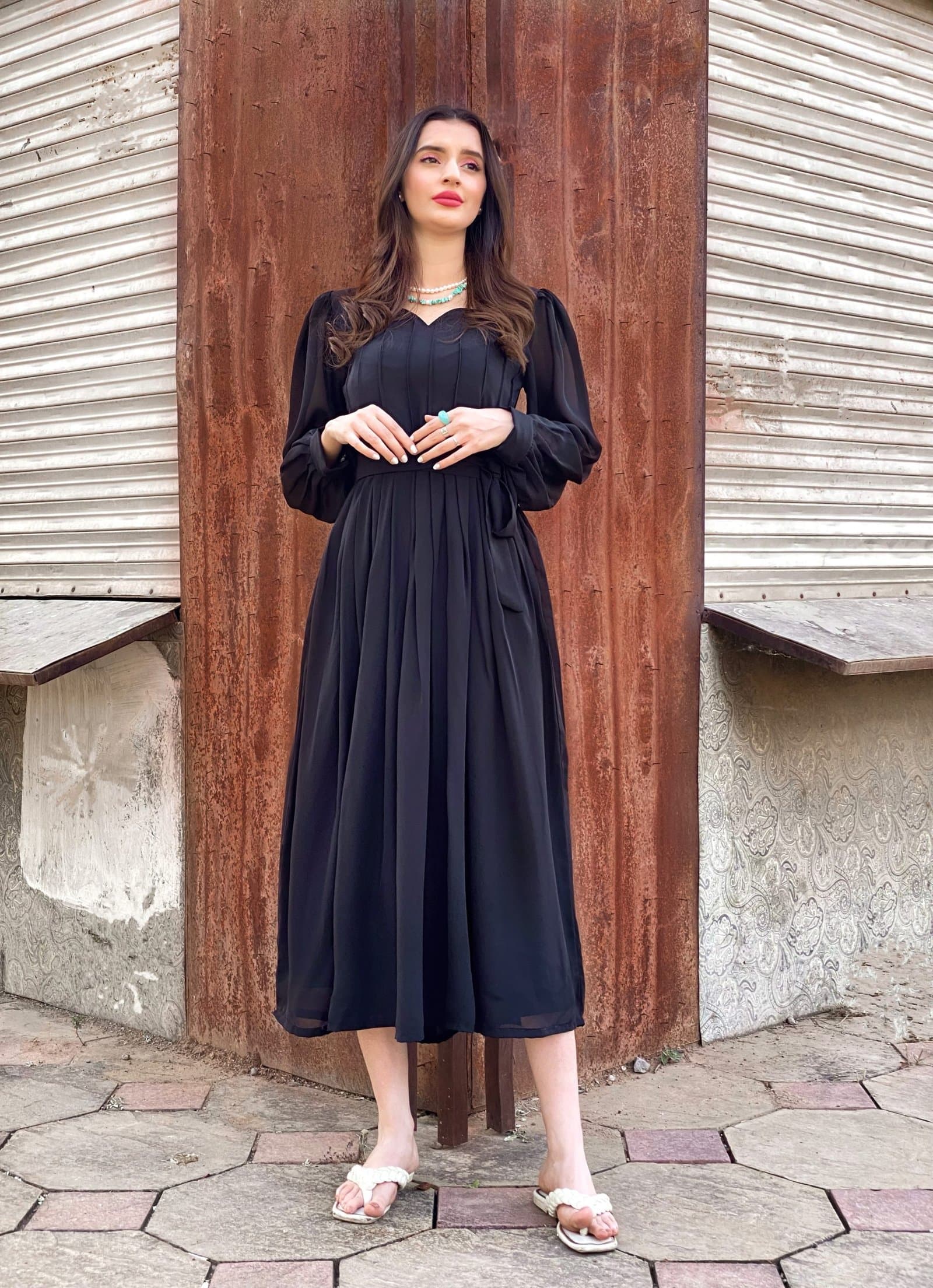 Black Fantasy Pleated Maxi – image 4