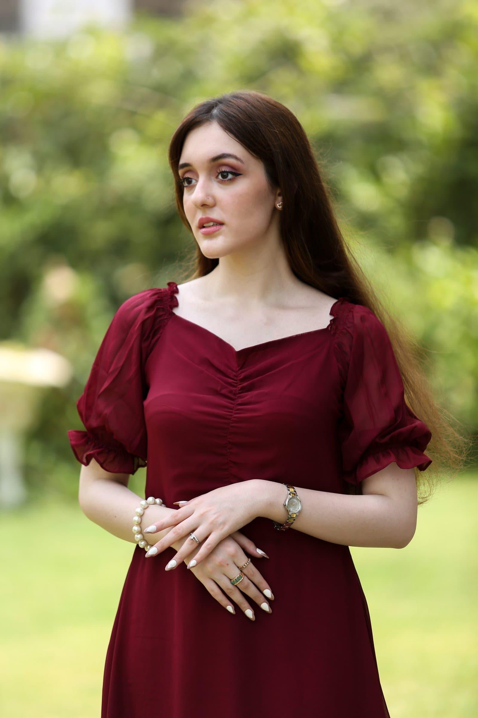 Berry Mid-Pleat Maxi – image 3