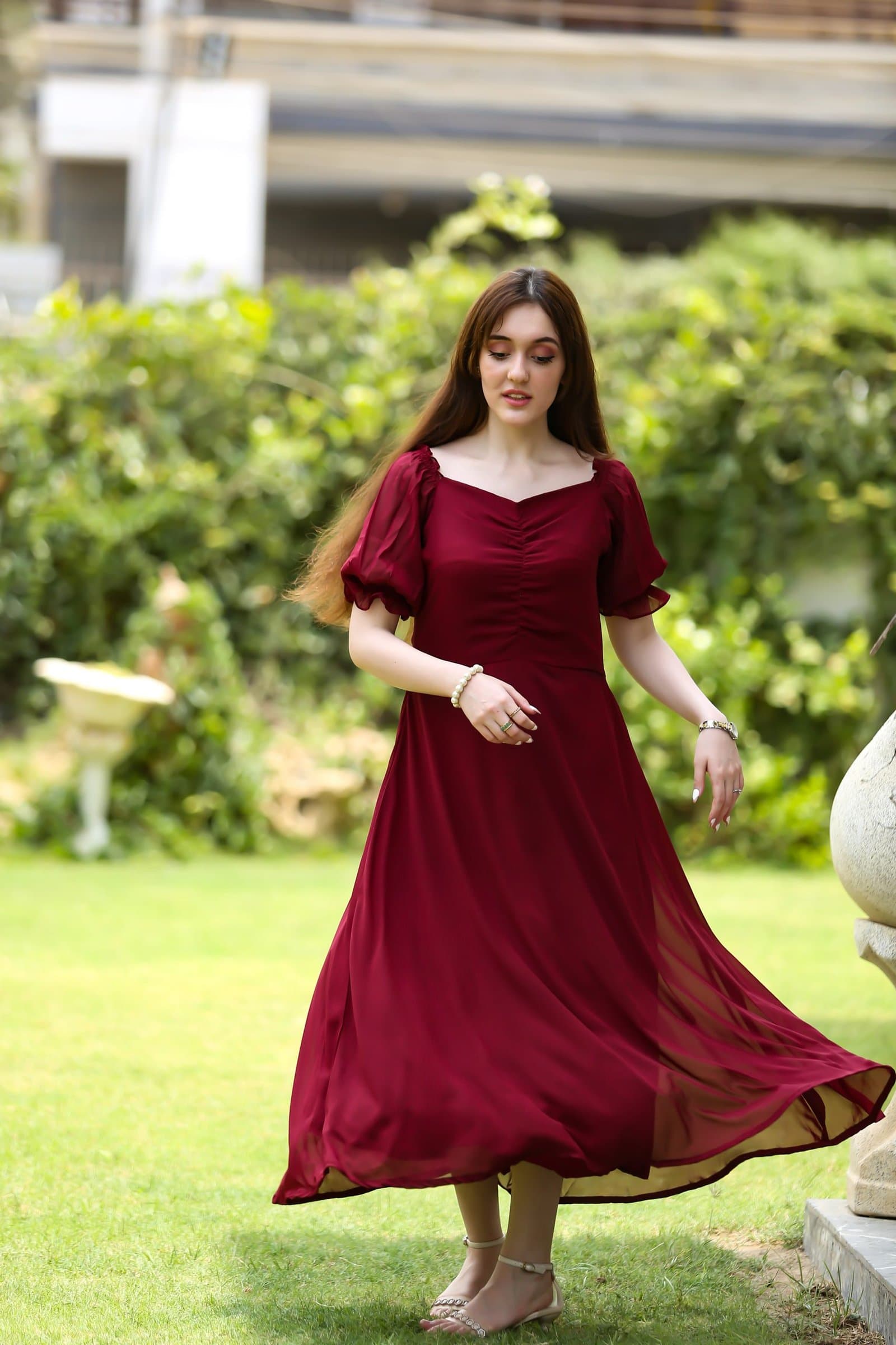 Berry Mid-Pleat Maxi – image 4