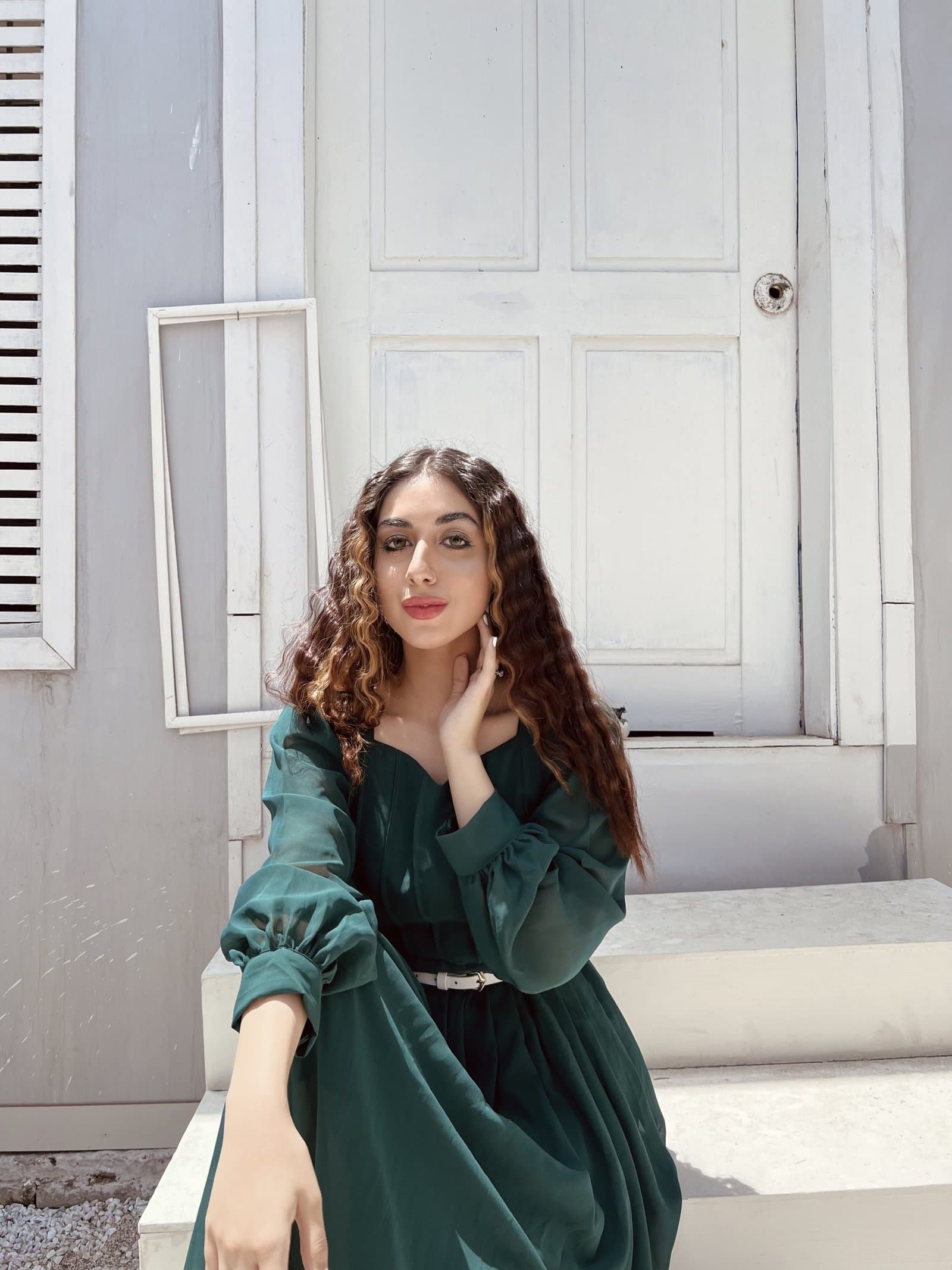 Emerald Green Pleated Maxi – image 4
