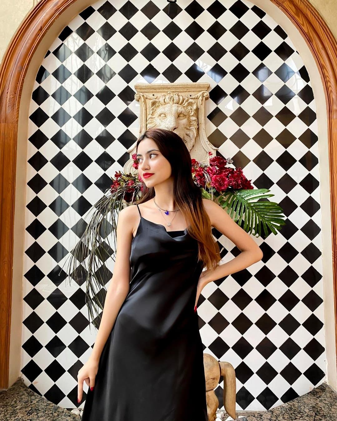Garnet Black Silk Slip Dress – image 5
