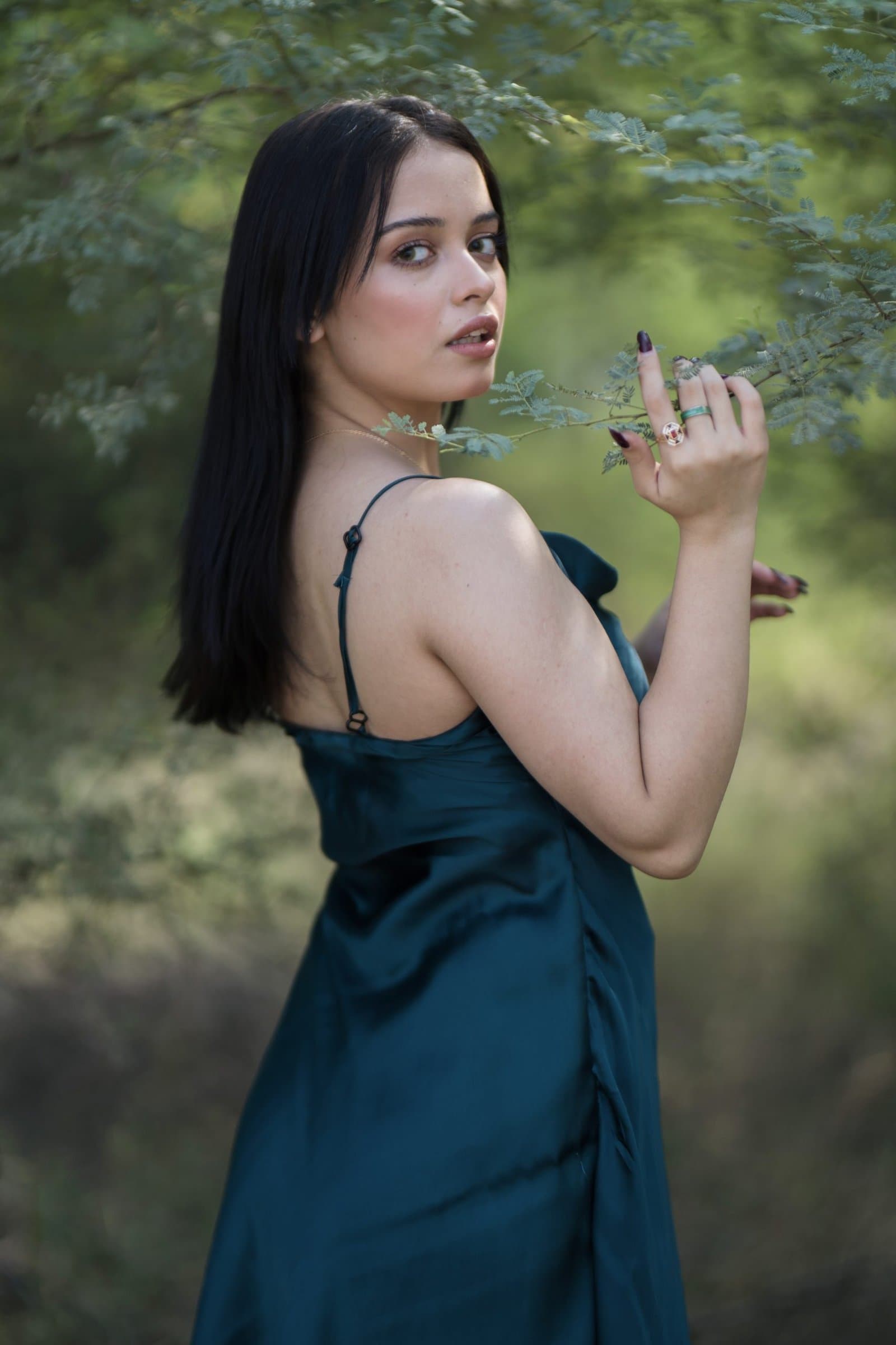 Peridot Green Silk Slip Dress – image 5