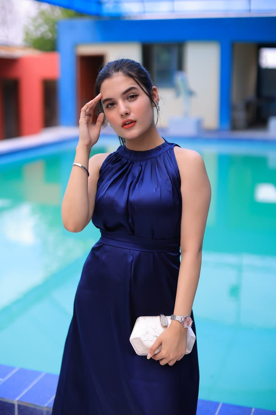 Kyanite Silk Dress – image 5