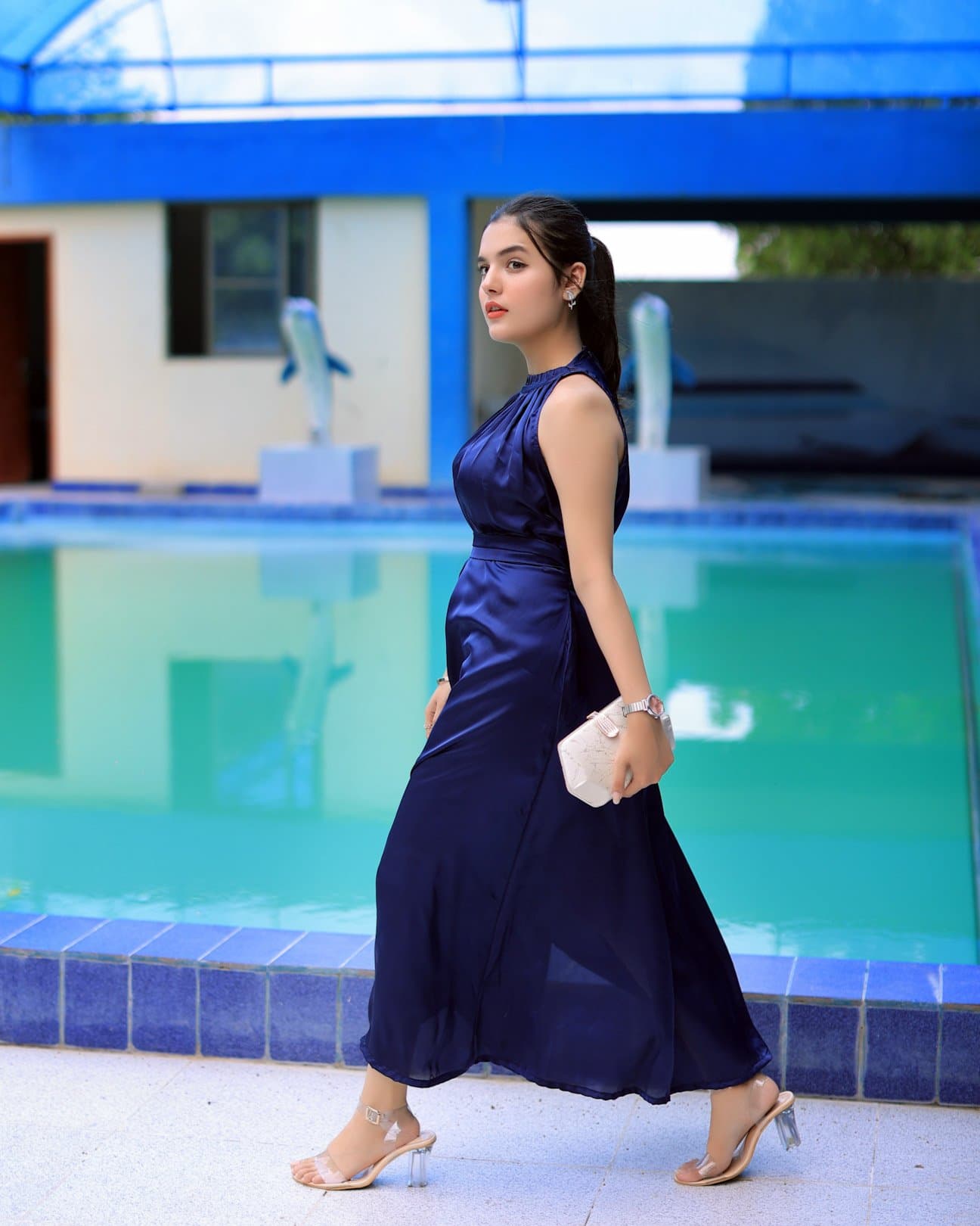 Kyanite Silk Dress