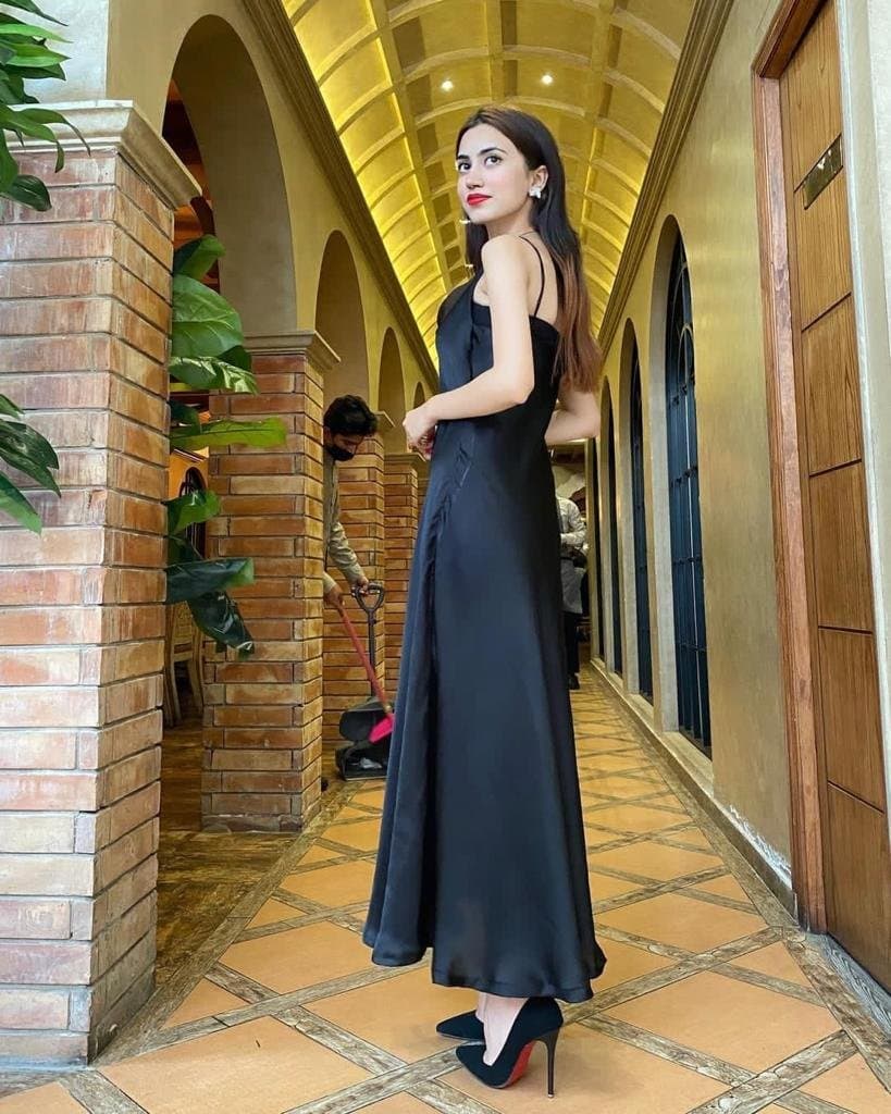 Garnet Black Silk Slip Dress – image 4