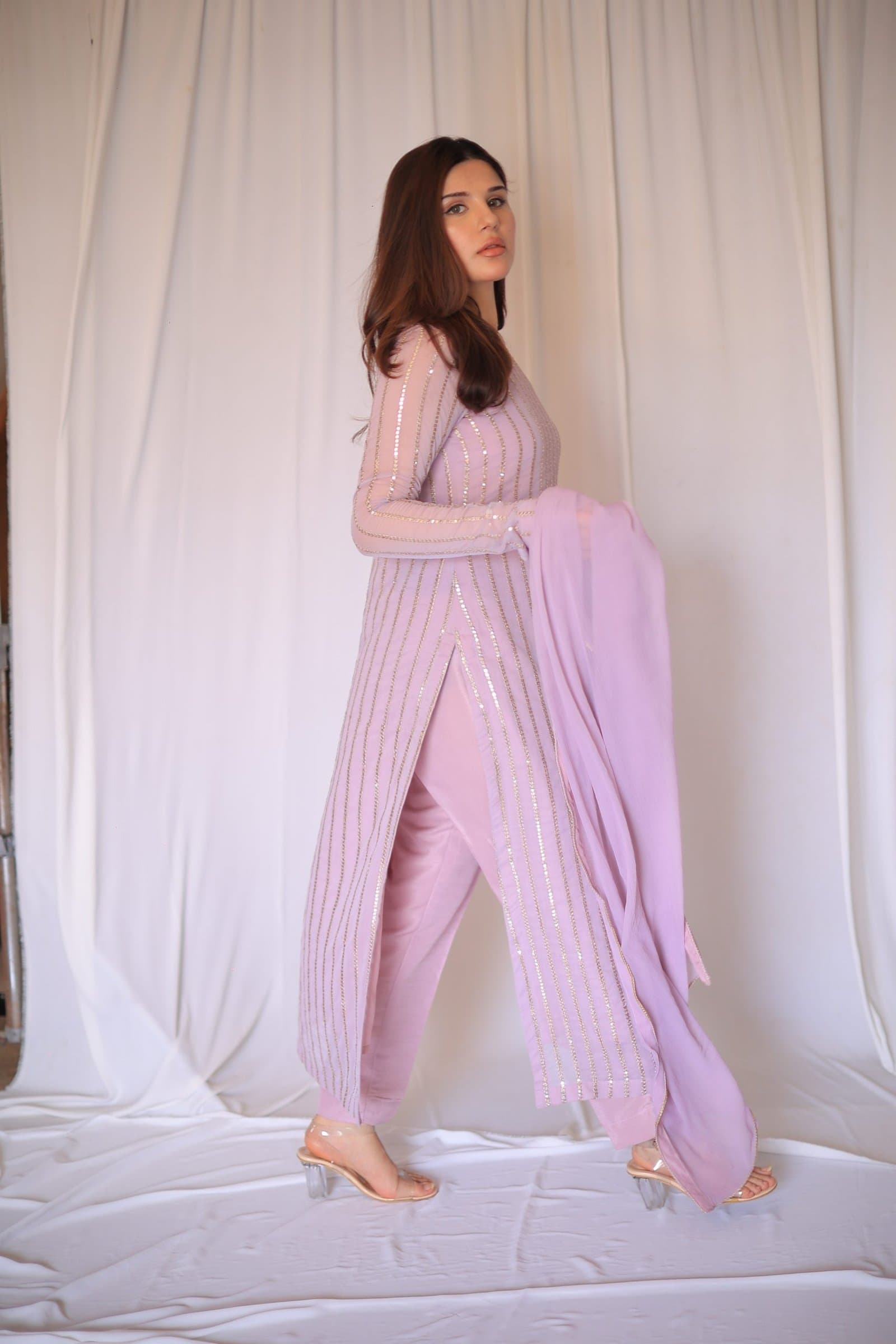 Ronaq Lilac Dress (Three Piece) – image 4