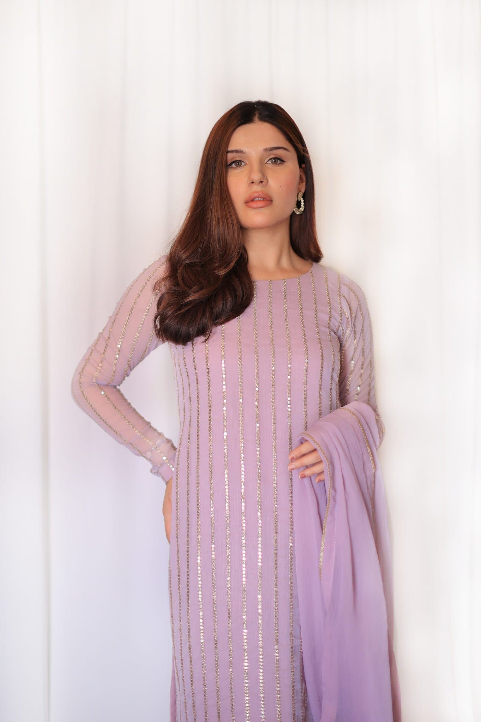 Ronaq Lilac Dress (Three Piece) – image 3
