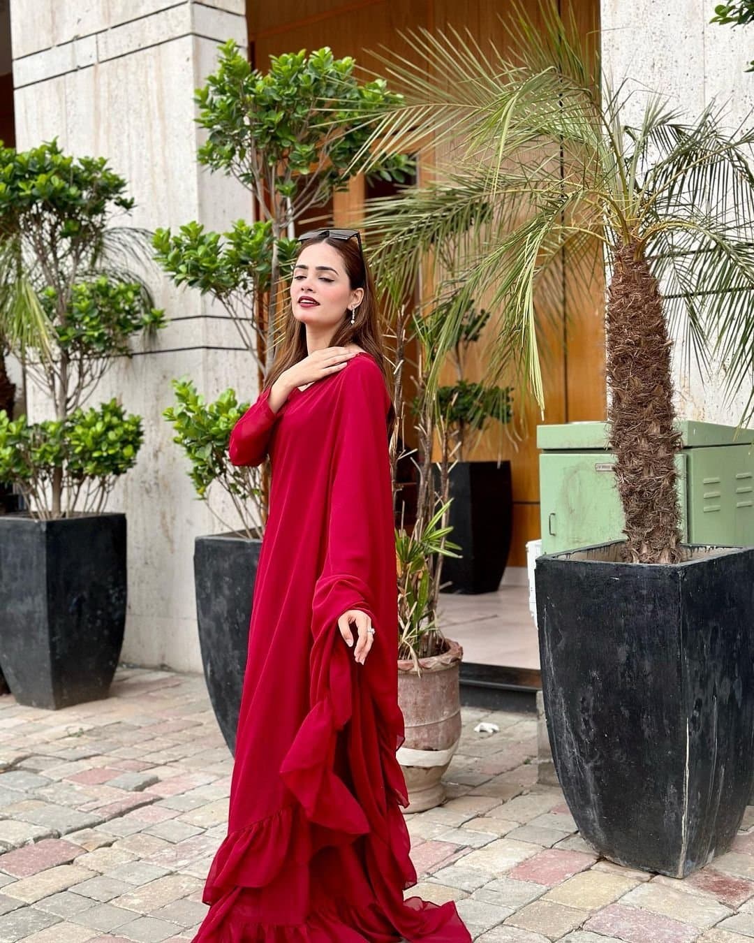 Ruby Charm Chiffon Saree – image 5