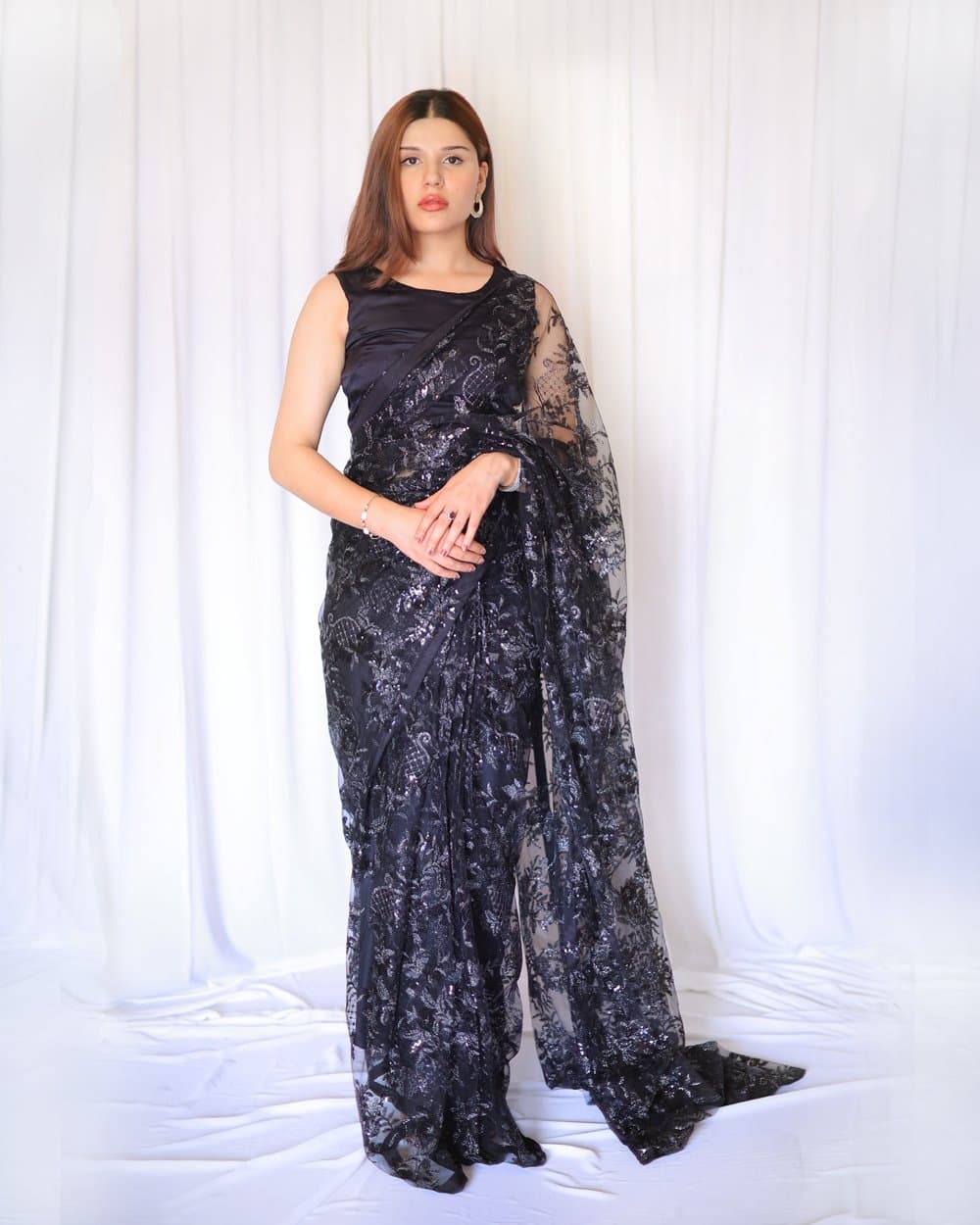Black Swan Saree