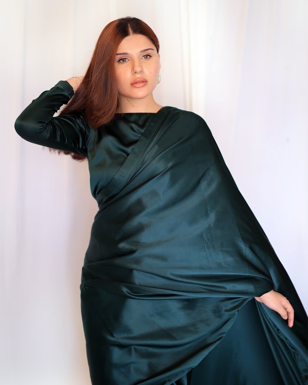 Emerald Delight Silk Saree – image 3