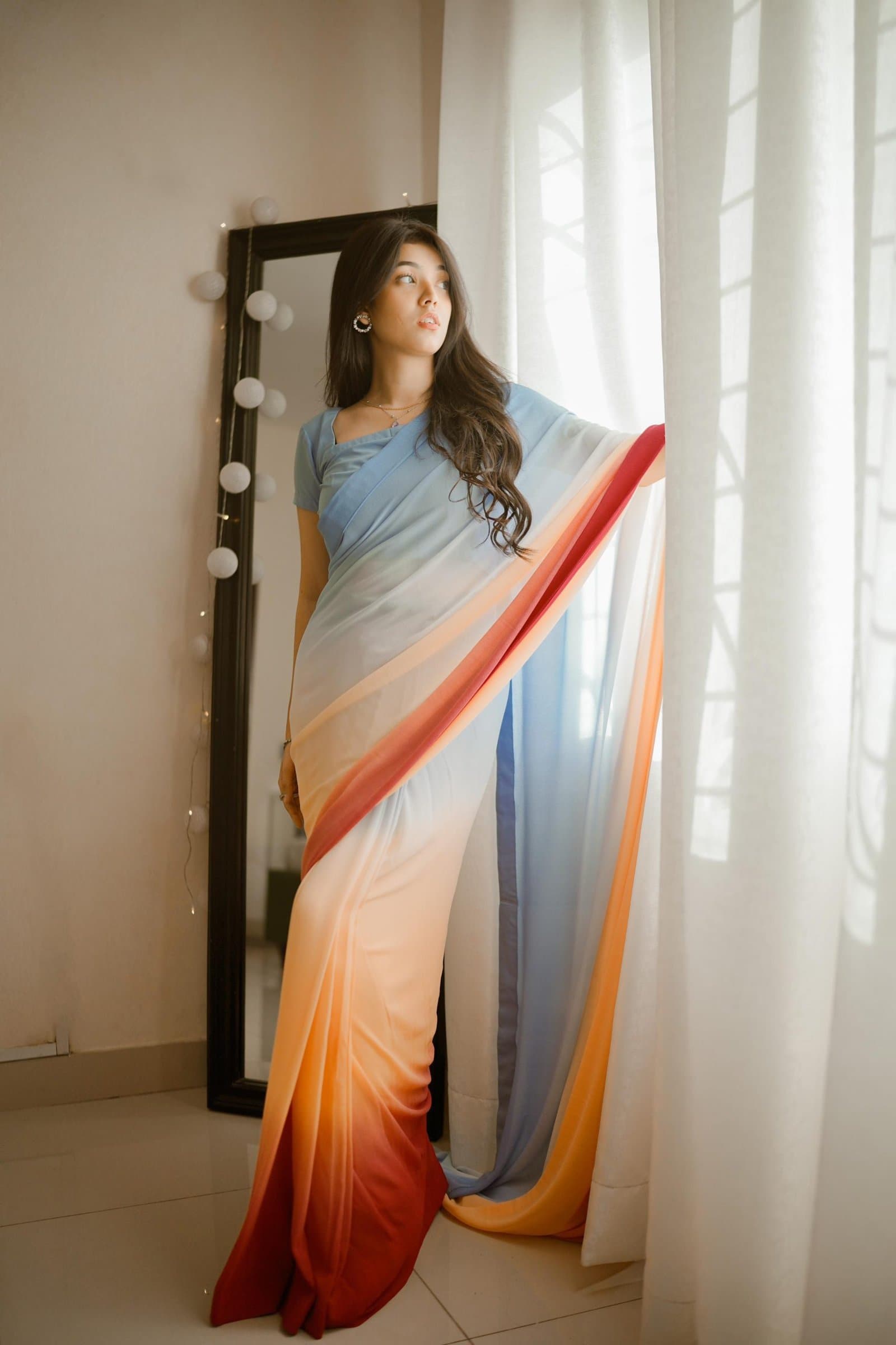 Alia Bhatt Multi Colored Saree – image 3