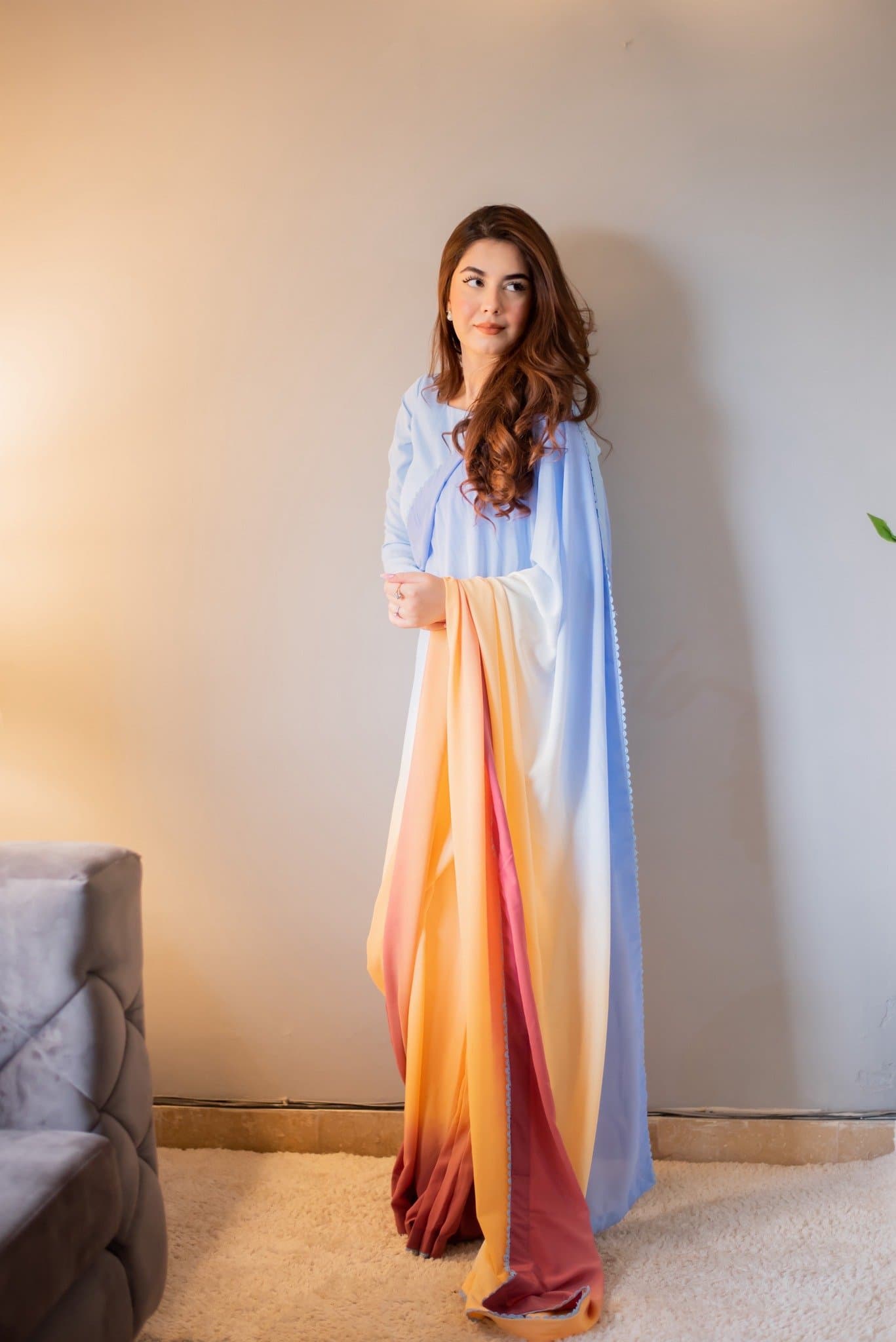 Tye and Dye Multi Colored Saree