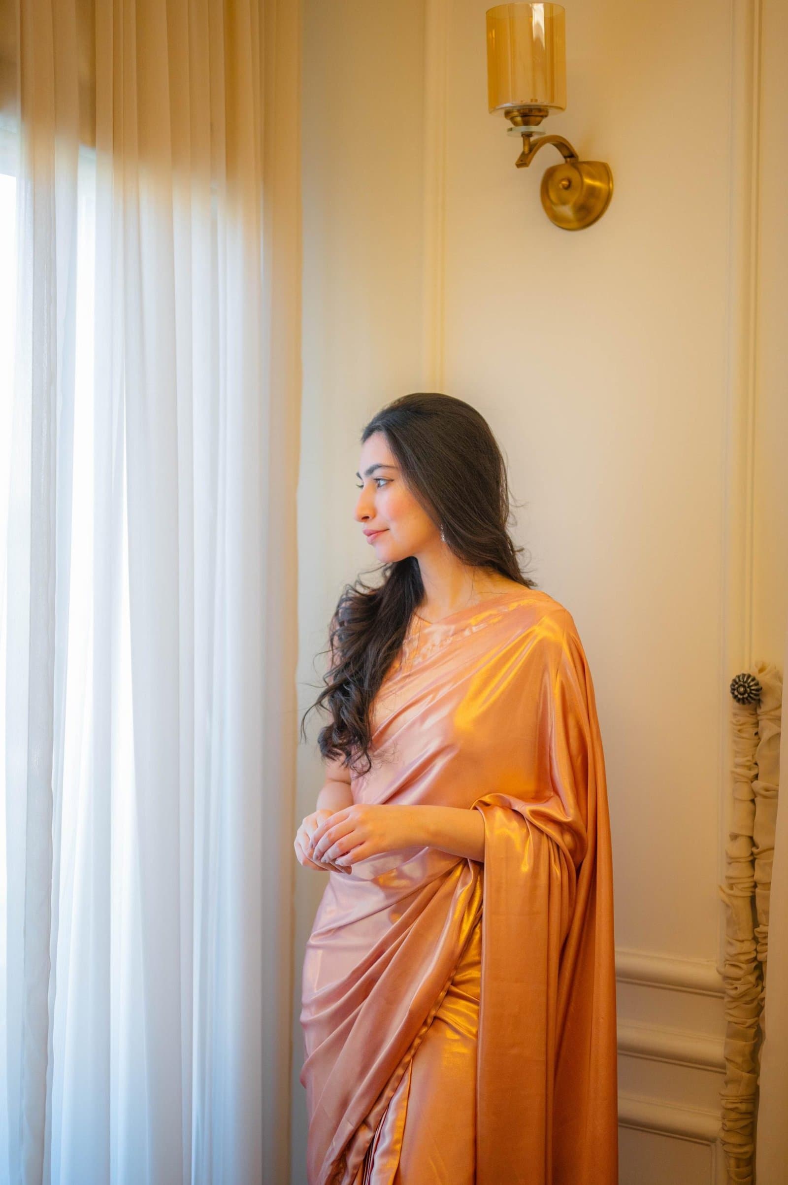 Stardust Pink Silk Saree – image 5