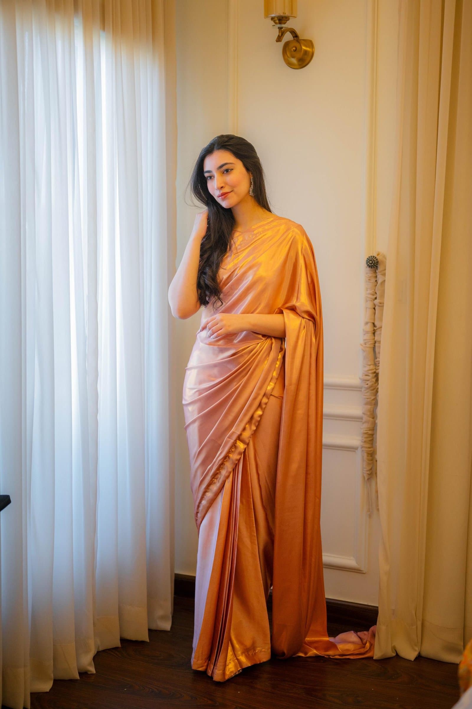 Stardust Pink Silk Saree