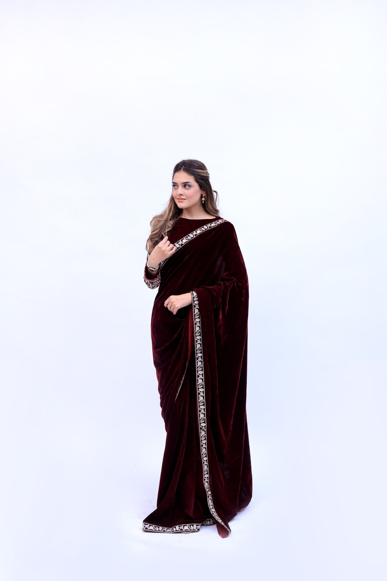 Regal Threads Velvet Saree