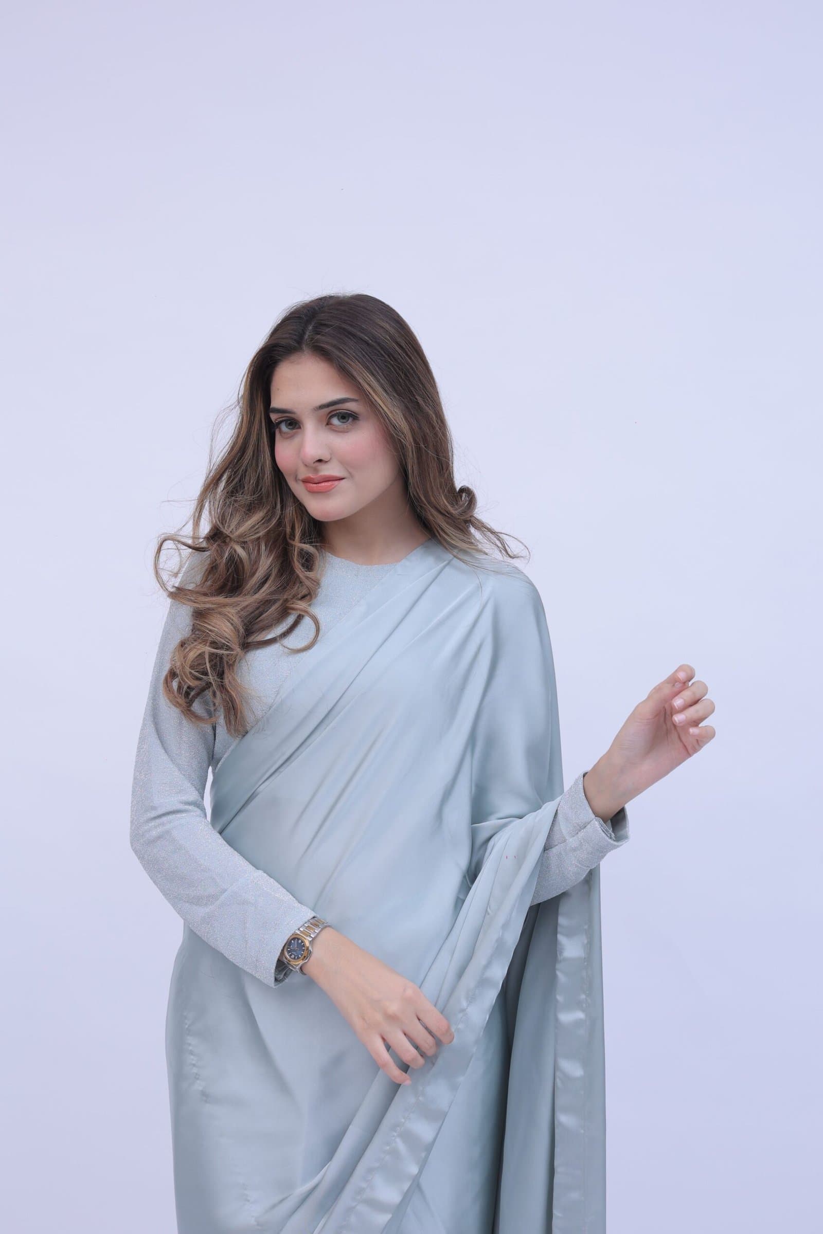 Crystal Cascade Silk Saree – image 3
