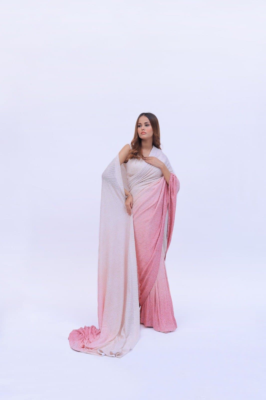 Blushing Blossom Saree