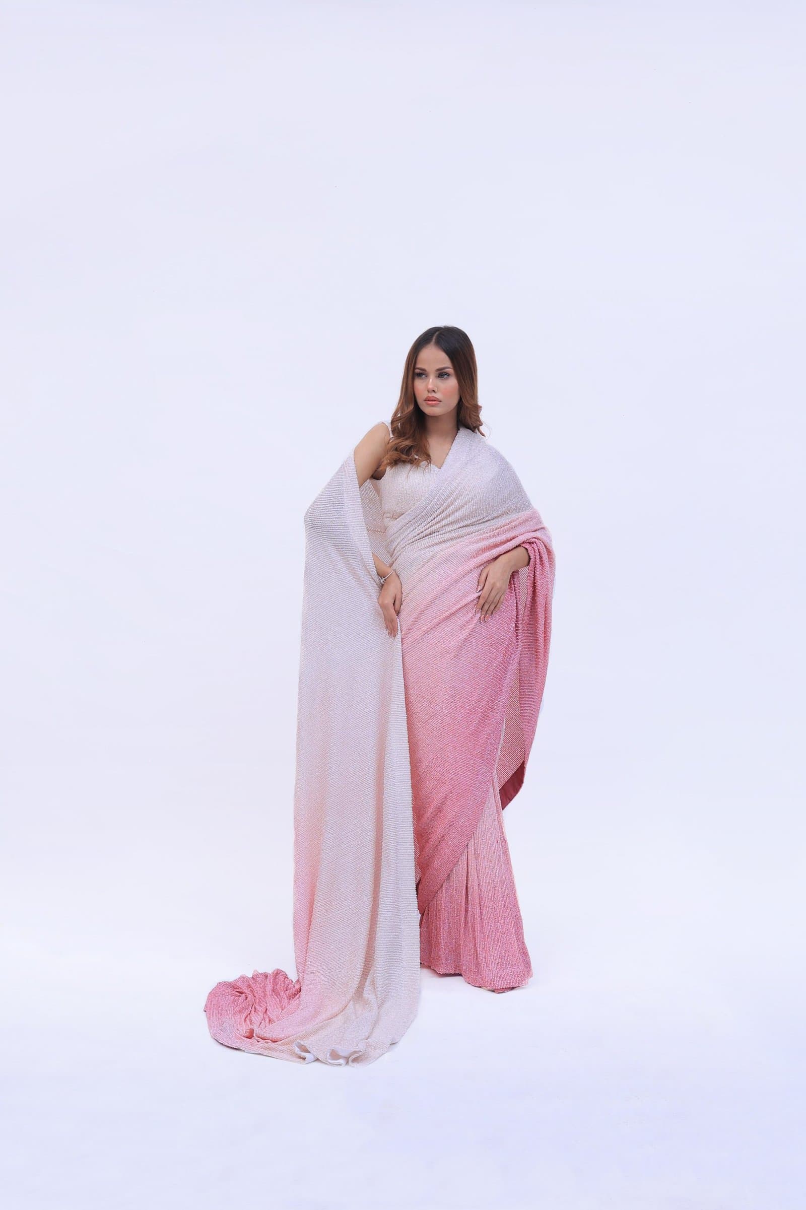 Blushing Blossom Saree – image 3