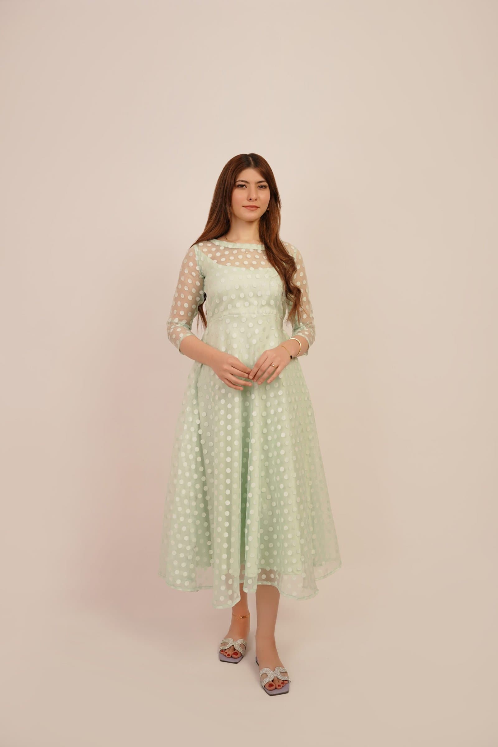 Minty Polka (Dress)
