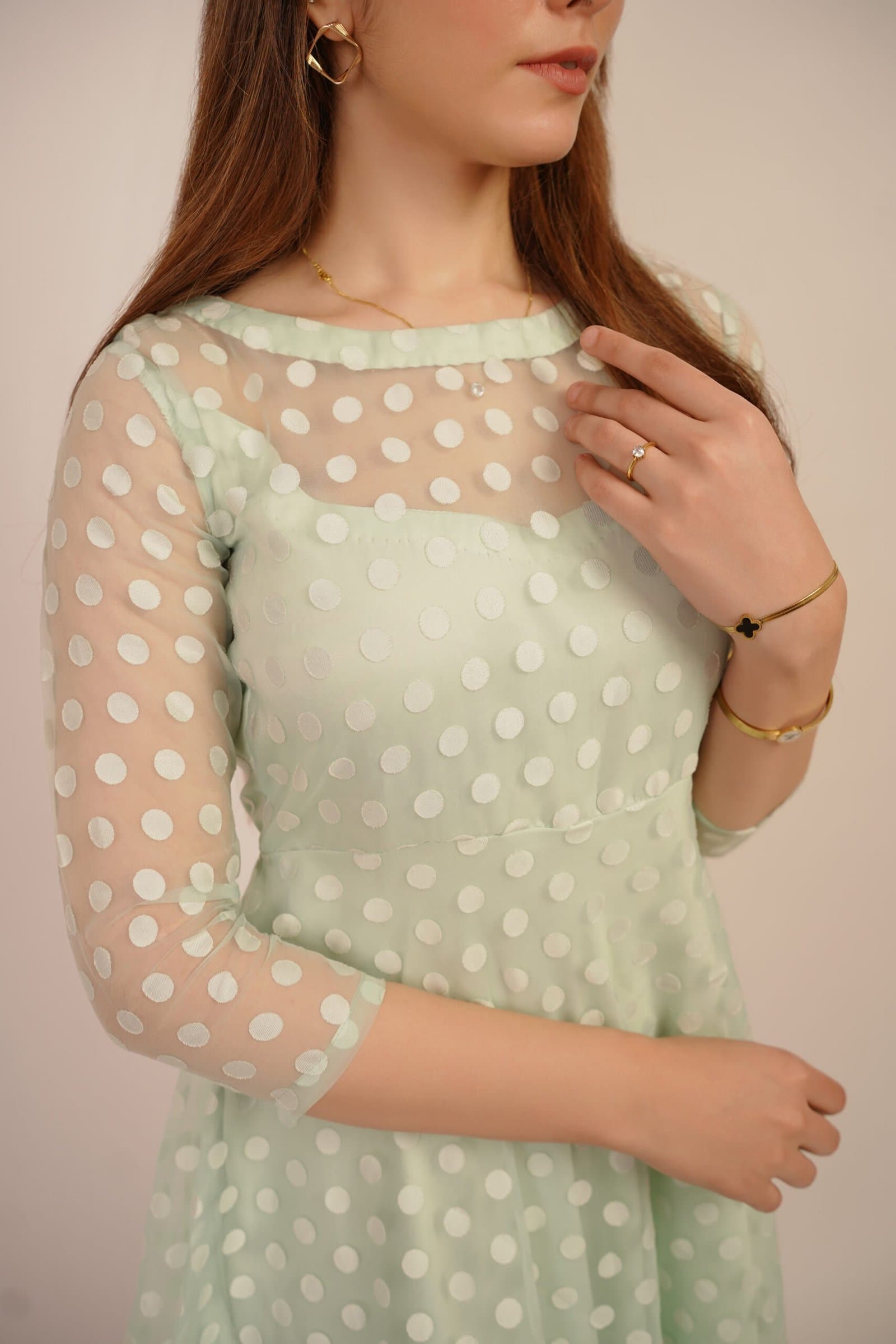 Minty Polka (Dress) – image 4