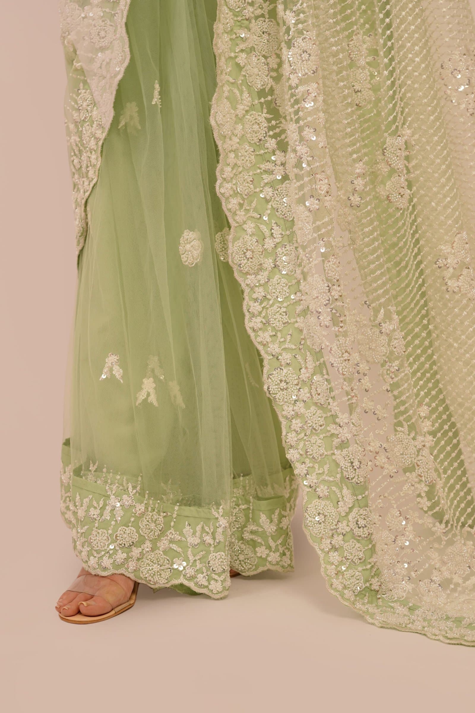 Verdant Veil Saree – image 5