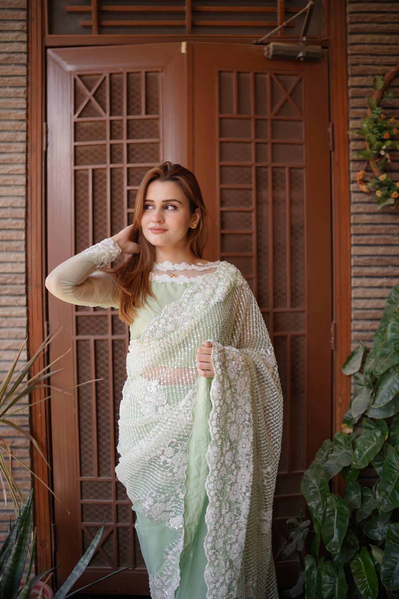 Verdant Veil Saree – image 3