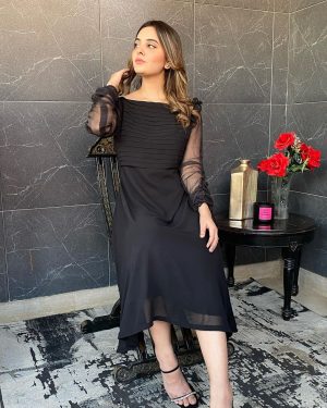 Black Majestic Plain Maxi