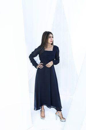 Midnight Blue Plain Maxi
