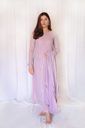Ronaq Lilac Dress (Three Piece)