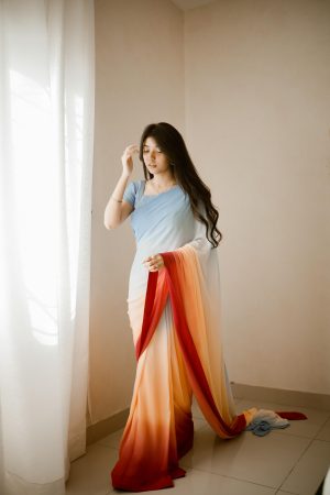 Alia Bhatt Multi Colored Saree