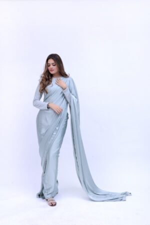 Crystal Cascade Silk Saree